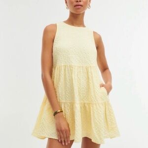 Abercrombie & Fitch Trapeze Seersucker Mini Dress